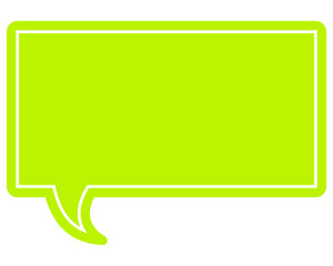 シンプルなカラーの吹き出し　四角形