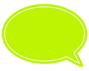 シンプルなカラーの吹き出し　丸形