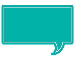 シンプルなカラーの吹き出し　四角形