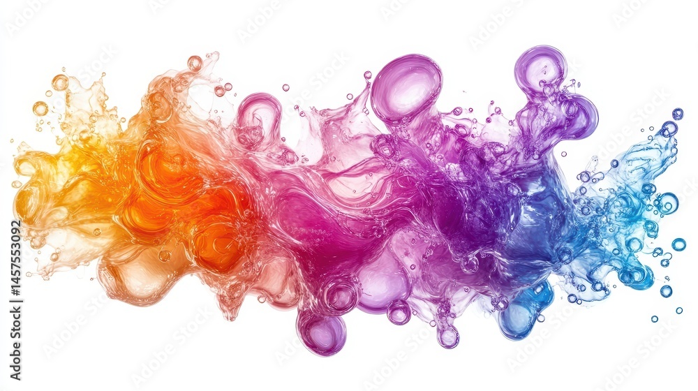 Poster vivid swirling colors blend beautifully in an abstract design showcasing dynamic motion and energy i
