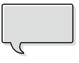 Fototapeta premium シンプルな線がずれた吹き出し 四角形