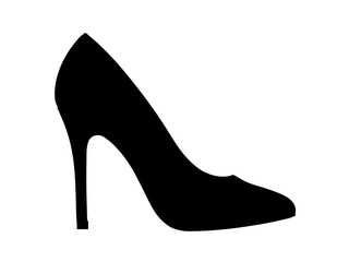 black high heel shoes