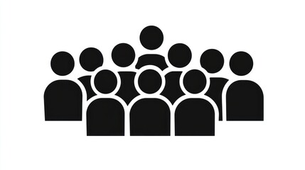 Group of people icon vector illustration simple minimalist design