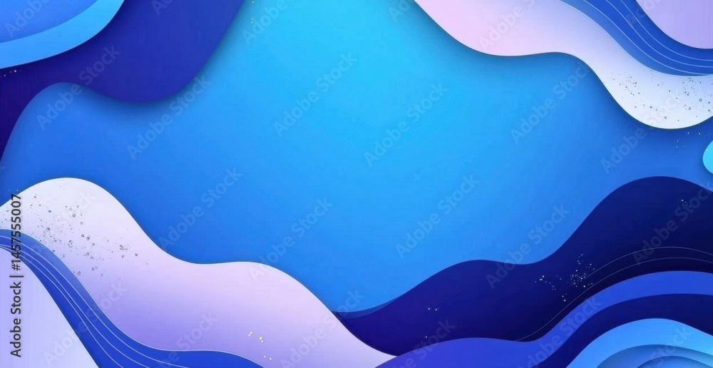Poster abstract blue background vector presentation design with white empty space for text, a business conc