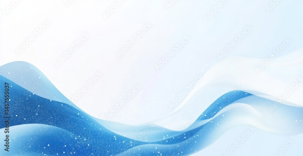Poster abstract blue background vector presentation design with white space for text and wave shape in a mo