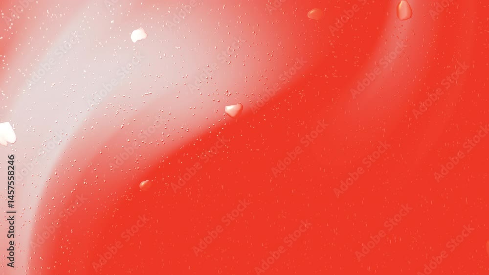 Poster orange gradient rain creating a red and white gradient with white droplets. suitable for abstract ba