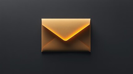 Elegant, illuminated envelope icon