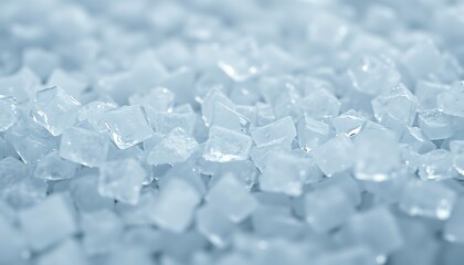 pile of ice cubes sitting on top of a table