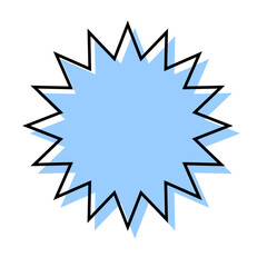 シンプルな線がずれた吹き出し　ギザギザした形