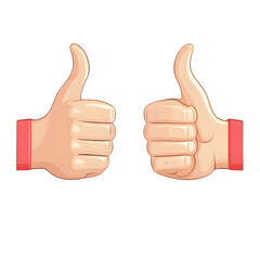 Thumb up and thumb down.Stock vector --v 6.1 --s 750 --raw