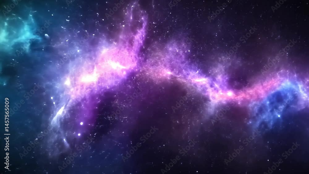Poster celestial symphony: a mesmerizing display of nebulae, painted across the cosmos in a tapestry of vib