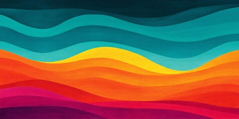 tropical gradient blend of teal magenta and orange