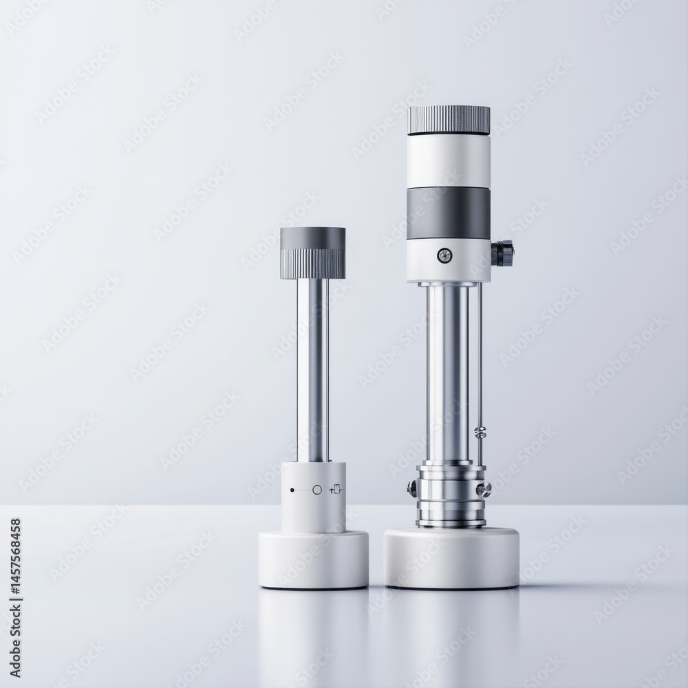 Poster precision measurement instruments on minimalistic background for technical use