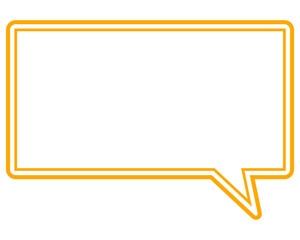 Obraz premium シンプルなカラー線の吹き出し 四角形