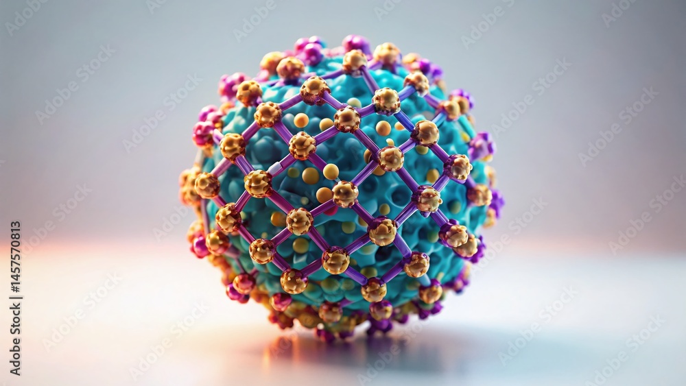 Poster 3d minimalist visualization of hdl lipoprotein structure & function in science