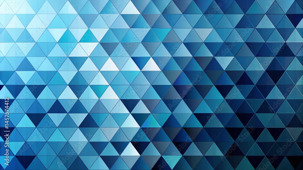 Poster abstract blue triangle gradient geometric pattern background