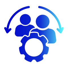 Assign Icon # Resource Allocation Pack # Solid Gradient Style
