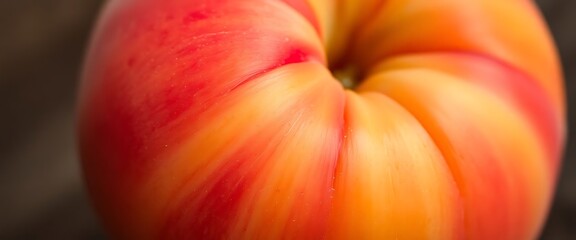 close up of a red and yellow apple