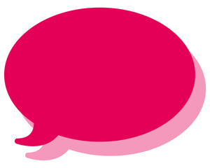 シンプルなカラーの吹き出し　丸形