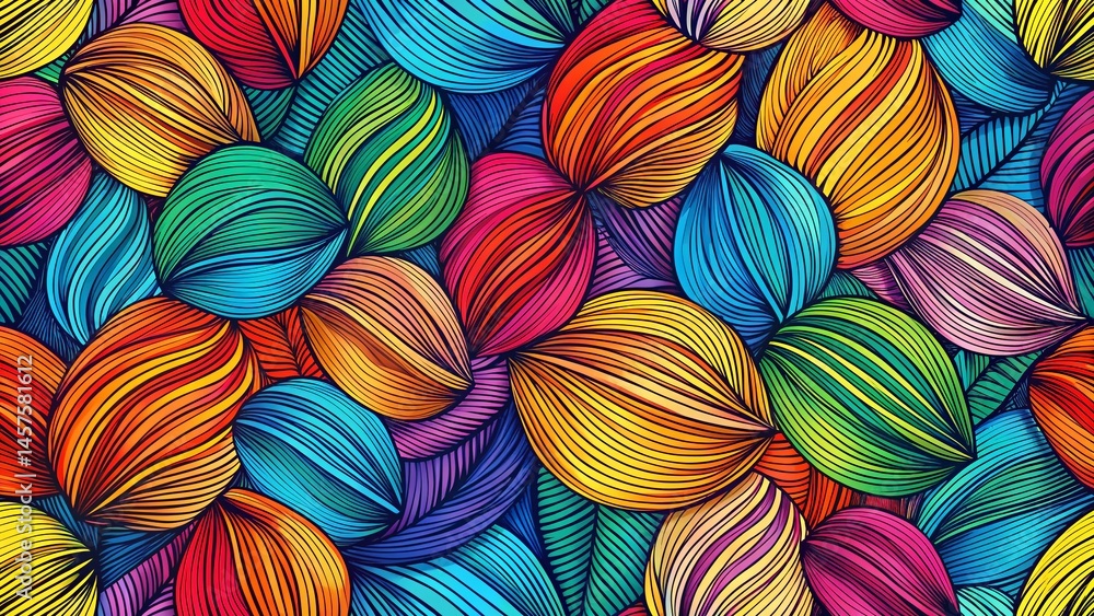Poster abstract hand-drawn scribble line art pattern for backgrounds and textures