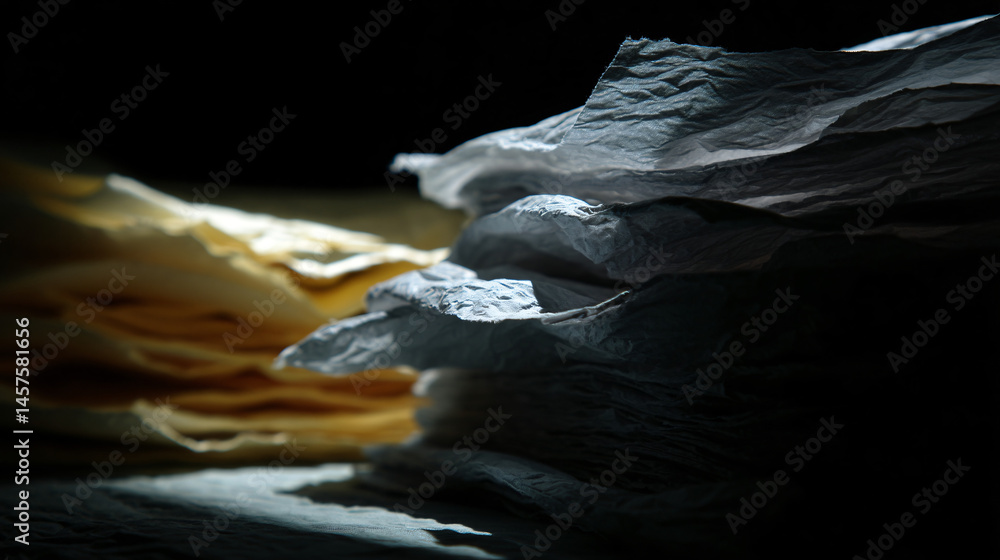 Aufkleber pile of textured abstract sheets create a striking visual penning
