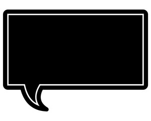 Fototapeta premium シンプルなカラーの吹き出し 四角形