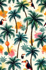 tropical palm trees