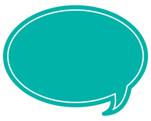 シンプルなカラーの吹き出し　丸形