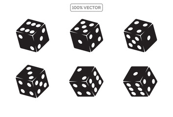 casino game dice vector template illustration