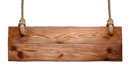 Wooden Sign Hanging by Rope