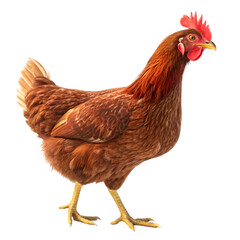 Fototapeta premium Brown Chicken Breeds: ISA Brown & Lohmann - High Egg Production