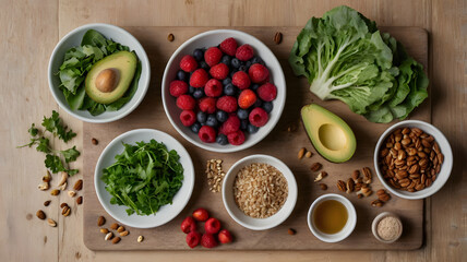 Healthy Breakfast Bowl with Avocado and Fresh Berries