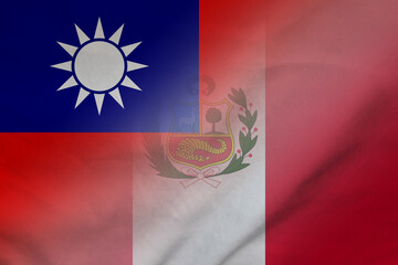 Taiwan and Peru political flag international contract PER TWN