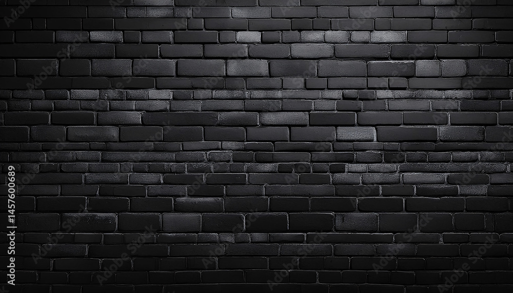 Poster a dark, textured brick wall with subtle lighting highlights the rough surface and uneven brick arran