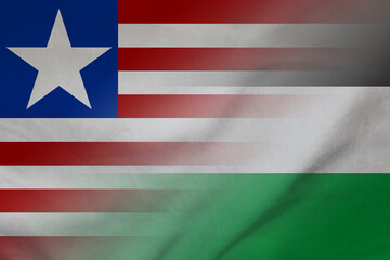 Liberia and Jordan political flag transborder negotiation JOR LBR