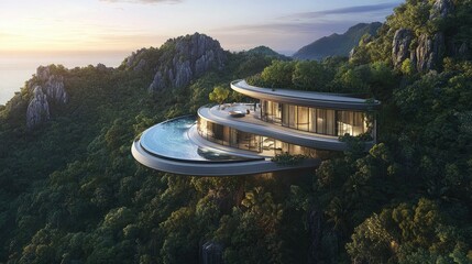 Modern hillside house with ocean view luxury home architecture