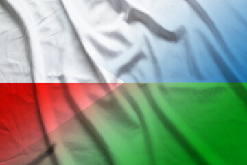 Poland and Djibouti political flag transborder negotiation DJI POL