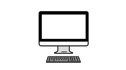 A computer monitor with a keyboard on top of it
