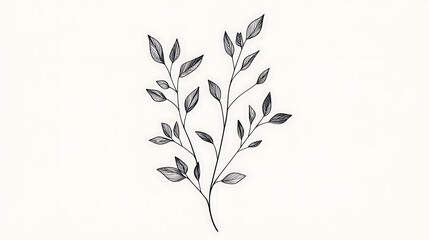 Fototapeta premium A black and white drawing of a leafy tree