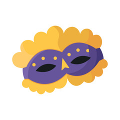 Purple carnival mask design. Vector