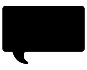 シンプルなカラーの吹き出し　四角形