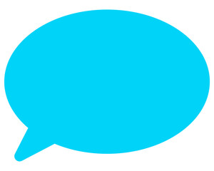 シンプルなカラーの吹き出し　丸形