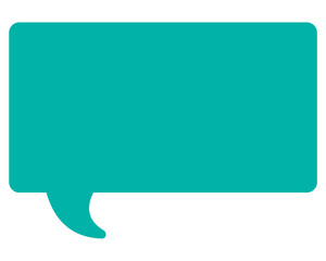 シンプルなカラーの吹き出し　四角形