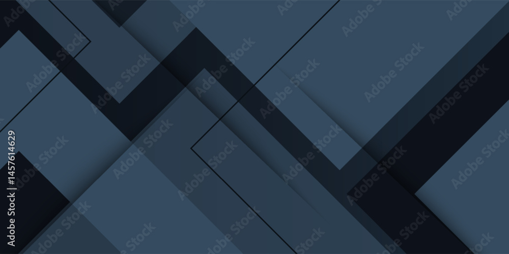 Poster abstract dark gray overlap square background. simple and trendy shapes pattern with shadow and lines