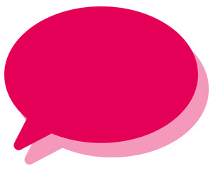 シンプルなカラーの吹き出し　丸形