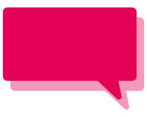 シンプルなカラーの吹き出し　四角形