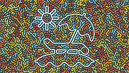 Summer Vibe Abstract Colorful Pattern Background for Wallpaper