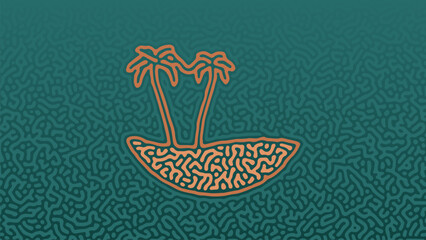 Summer Vibe Abstract with Cool Gradient Background with Palm Trees for Wallpaper