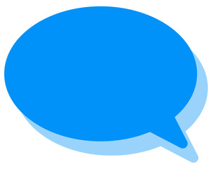 シンプルなカラーの吹き出し　丸形