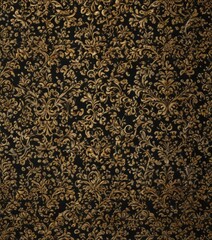 Intricate gold & black damask, seamless pattern  , intricate, repeat, antique